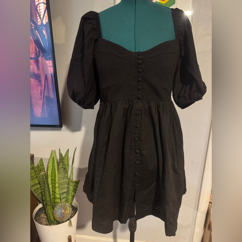 Maeve Black Long Sleeve Dress